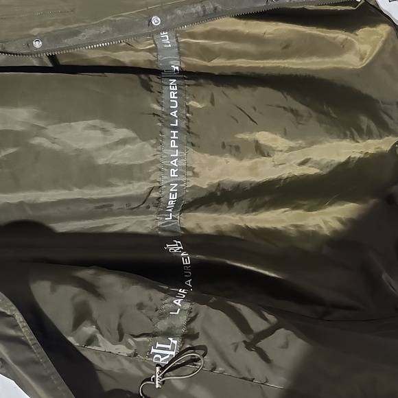 Lauren Ralph Lauren Olive Green Anorak Rain Jacket With Convertible Hood Size L - Picture 6 of 16